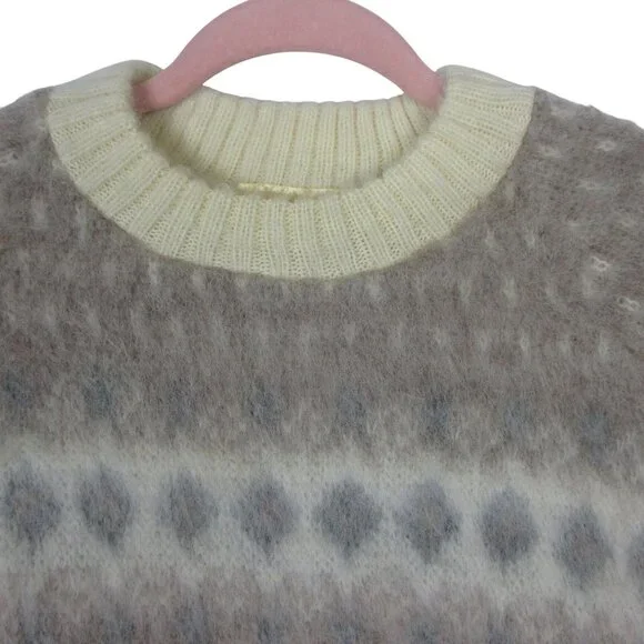 Icelandic by Ge-ka  Fair Isle Vintage Wool Crew Neck Sweater XL Made in England - Picture 2 of 7